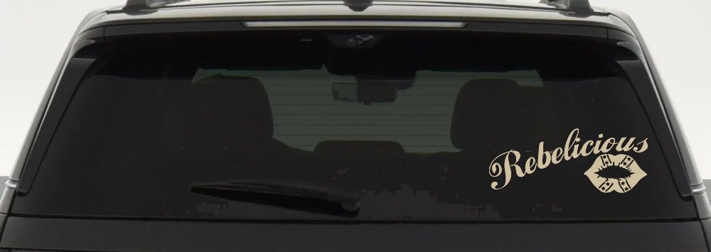 Rebelicious Dixie Lips Car or Truck Window Decal Sticker