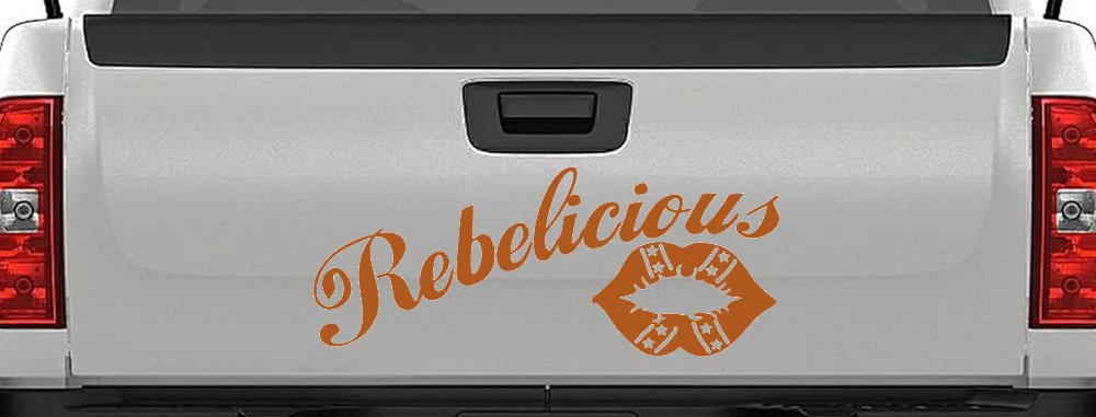 Rebelicious Dixie Lips Car or Truck Window Decal Sticker