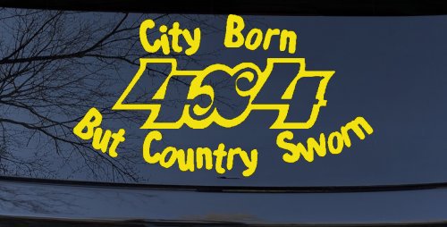 City Born But Country Sworn 4X4 Off Road Car or Truck Window Decal Sticker