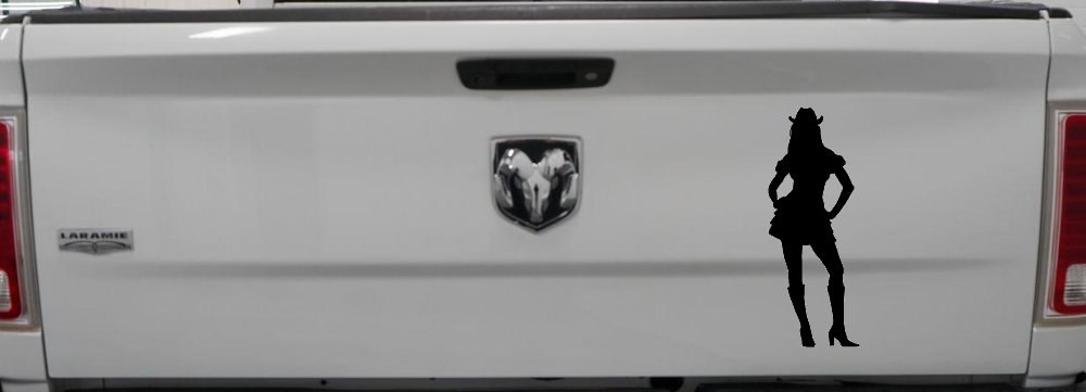 Cowgirl in Skirt Car or Truck Window Decal Sticker