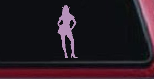 Cowgirl in Skirt Car or Truck Window Decal Sticker