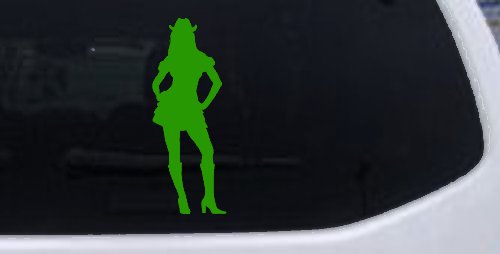 Cowgirl in Skirt Car or Truck Window Decal Sticker