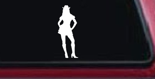 Cowgirl in Skirt Car or Truck Window Decal Sticker