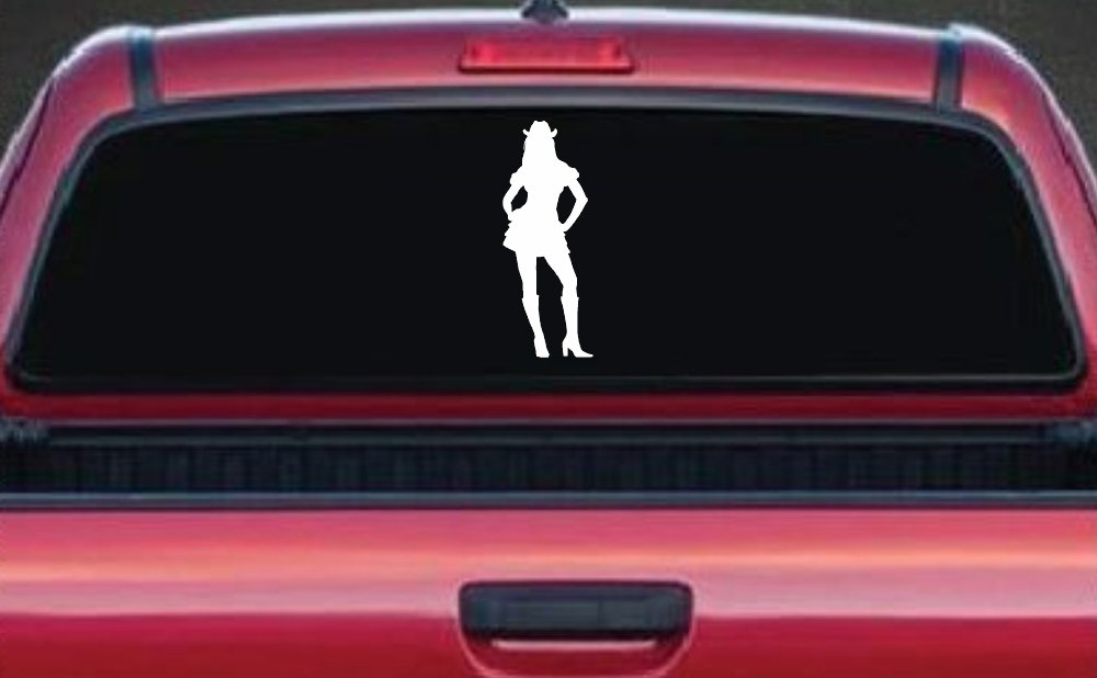 Cowgirl in Skirt Car or Truck Window Decal Sticker