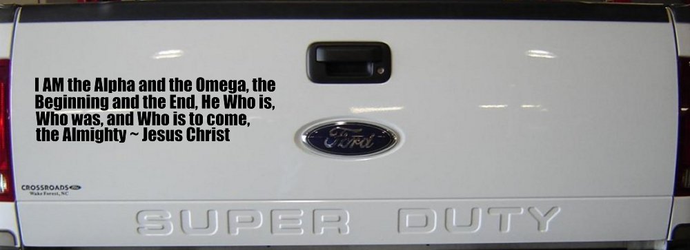 I AM the Alpha and the Omega Christian Car or Truck Vinyl Window Decal Sticker (Black)