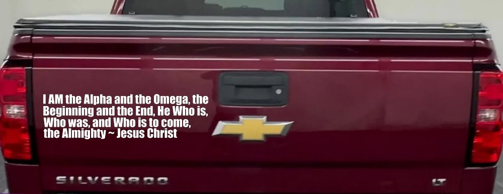 Alpha Omega Almighty Jesus Christ Christian Car or Truck Window Decal Sticker (White)