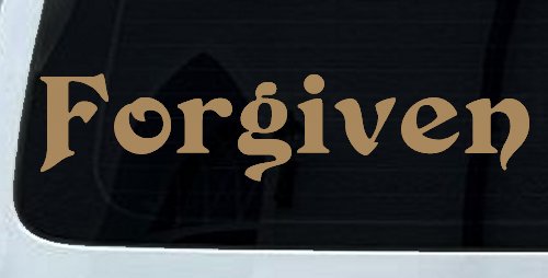 Forgiven Christian Christian Car or Truck Window Decal Sticker (Light Brown)
