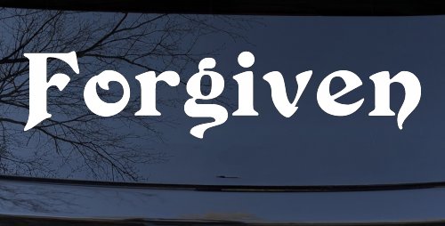 Forgiven Christian Christian Car or Truck Window Decal Sticker (White)
