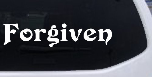 Forgiven Christian Christian Car or Truck Window Decal Sticker (White)