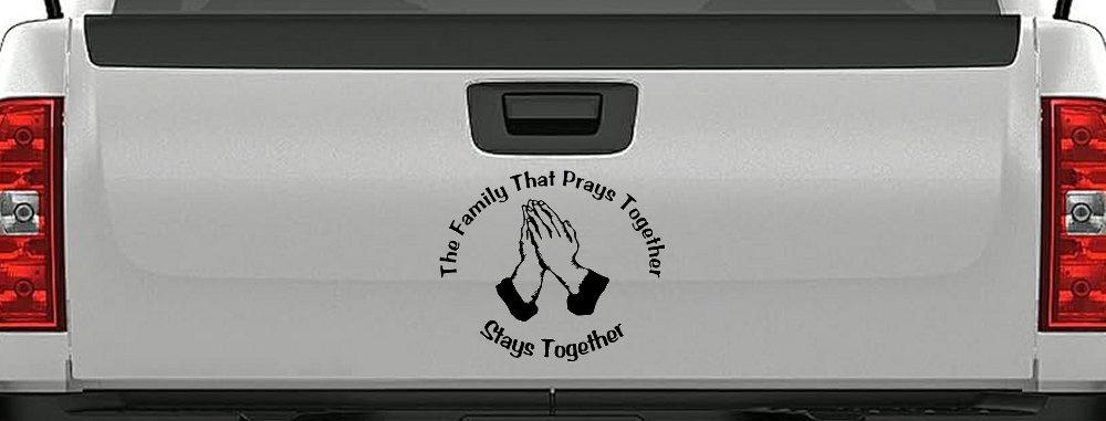 The Family That Prays Together Stays Together Christian Car or Truck Window Decal Sticker