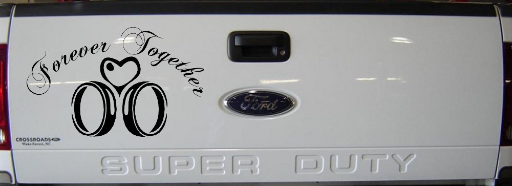 Forever Together Marriage Wedding Car or Truck Window Decal Sticker