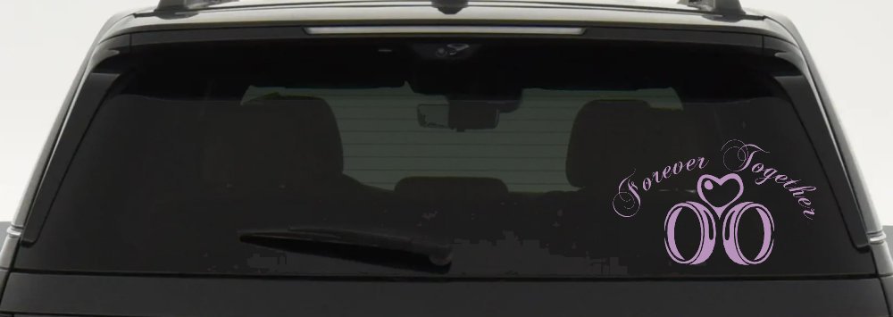 Forever Together Marriage Wedding Car or Truck Window Decal Sticker