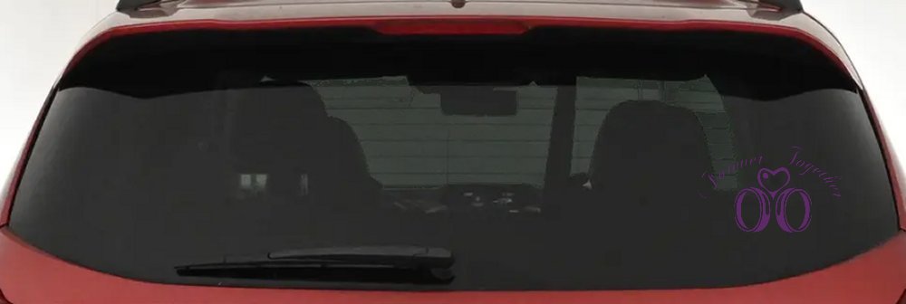 Forever Together Wedding Car Decal Vinyl Sticker for Vehicle Windows (Violet)