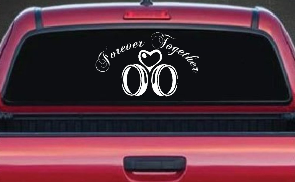 Forever Together Marriage Wedding Car or Truck Window Decal Sticker