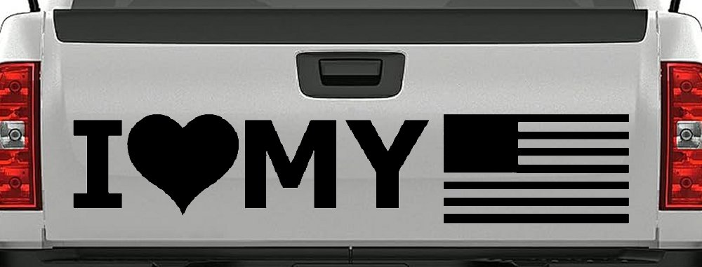 I Love My USA America Military Car or Truck Window Decal Sticker