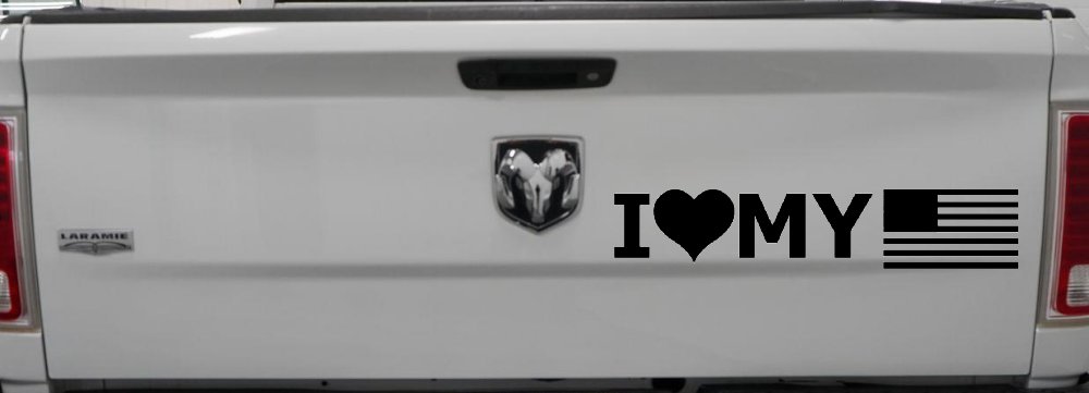 I Love My USA America Military Car or Truck Window Decal Sticker