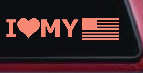I Love My USA America Military Car or Truck Window Decal Sticker