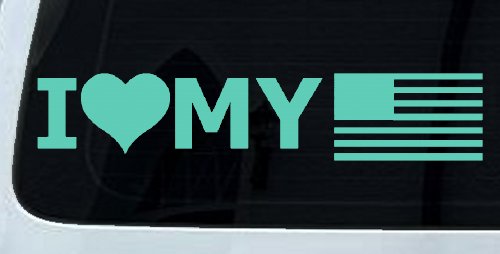 I Love My USA America Military Car or Truck Window Decal Sticker