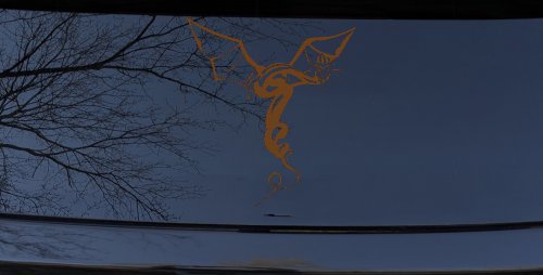 Dragon Flying Car or Truck Window Decal Sticker (Copper)