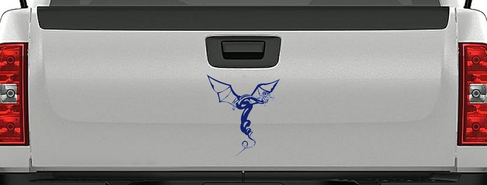Dragon Flying Car or Truck Window Decal Sticker (Navy)