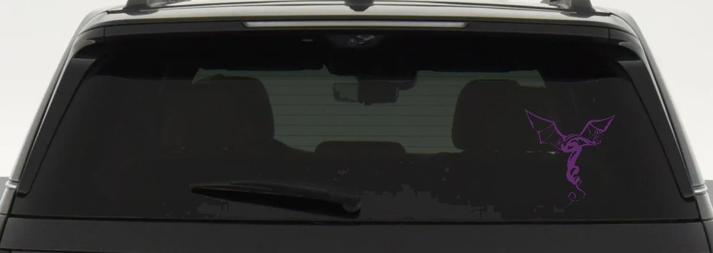 Dragon Flying Car or Truck Window Decal Sticker (Violet)