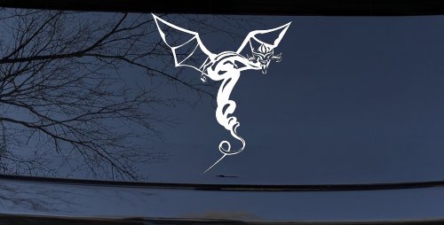 Dragon Flying Car or Truck Window Decal Sticker (White)