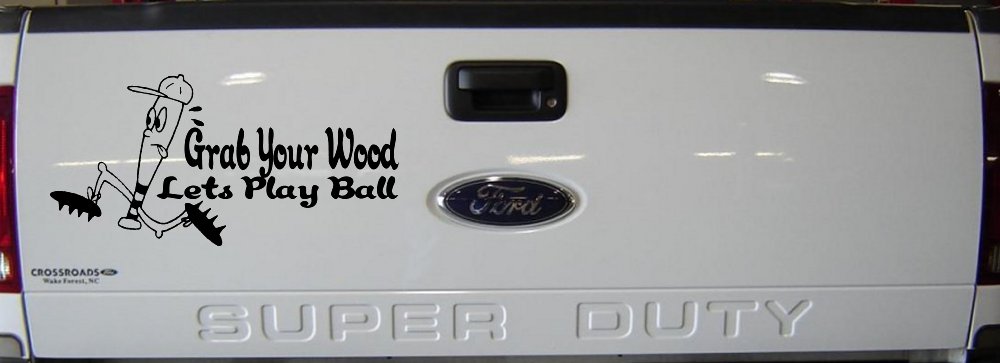 Funny Lets Play Ball Baseball Sports Car or Truck Window Decal Sticker