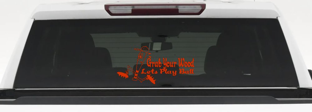 Funny Lets Play Ball Baseball Sports Car or Truck Window Decal Sticker