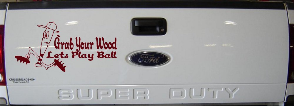 Funny Lets Play Ball Baseball Sports Car or Truck Window Decal Sticker