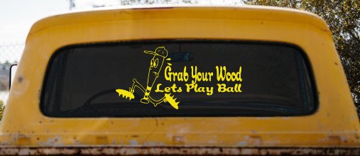 Funny Lets Play Ball Baseball Sports Car or Truck Window Decal Sticker