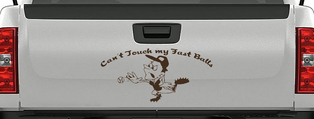 Funny Fast Ball Baseball Pitcher Sports Car or Truck Window Decal Sticker
