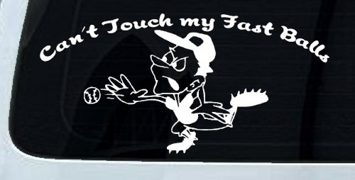 Funny Fast Ball Baseball Pitcher Sports Car or Truck Window Decal Sticker