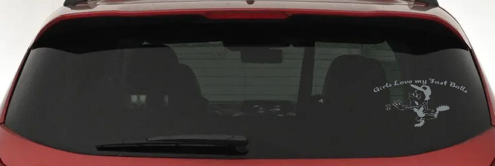 Funny Love Fast Ball Pitcher Sports Car or Truck Window Decal Sticker