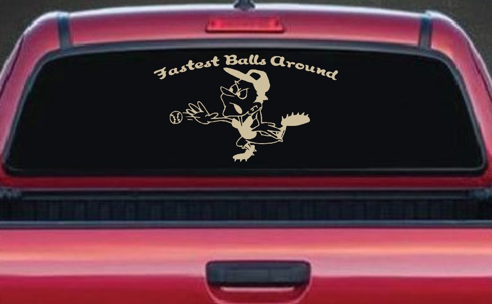 Fastest Balls Around Baseball Sports Car or Truck Window Decal Sticker