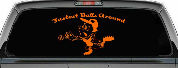 Fastest Balls Around Baseball Sports Car or Truck Window Decal Sticker