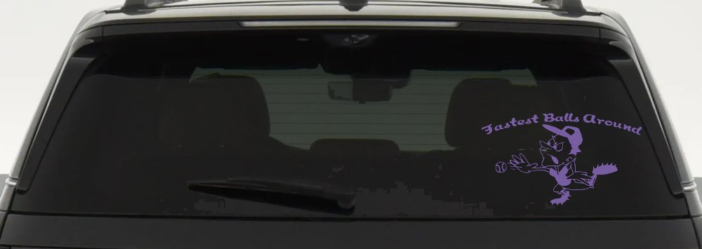 Fastest Balls Around Baseball Sports Car or Truck Window Decal Sticker