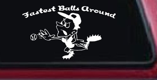 Fastest Balls Around Baseball Sports Car or Truck Window Decal Sticker