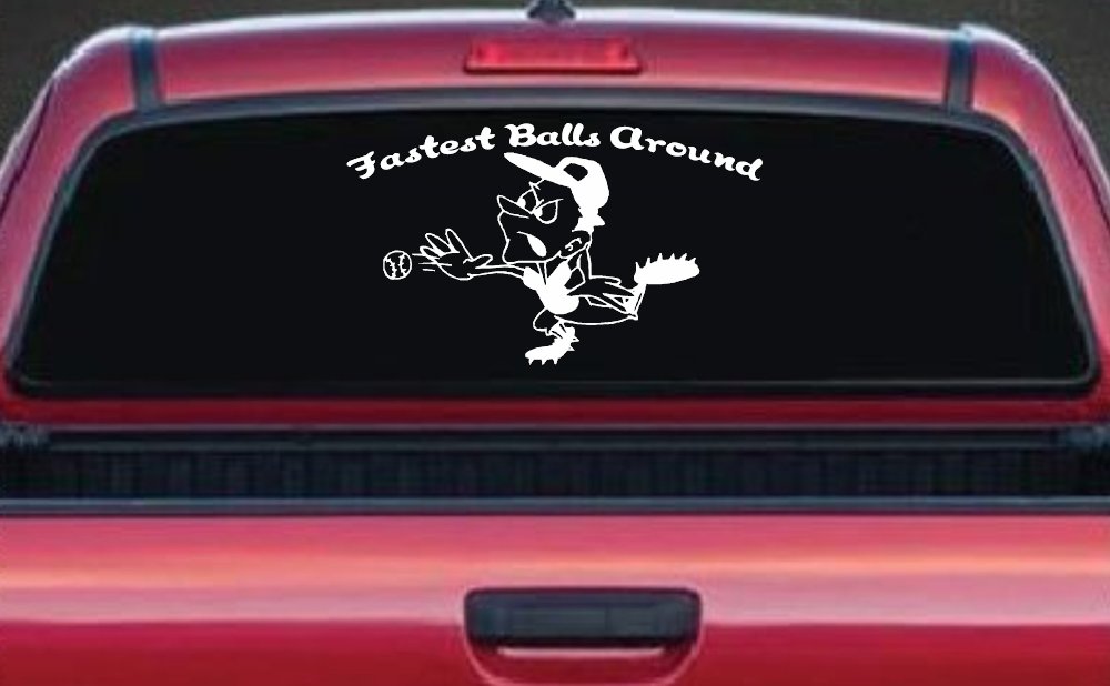 Fastest Balls Around Baseball Sports Car or Truck Window Decal Sticker