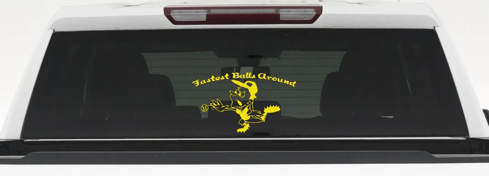Fastest Balls Around Baseball Sports Car or Truck Window Decal Sticker