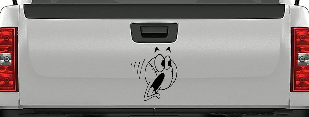 Screaming Baseball Ball Sports Car or Truck Window Decal Sticker