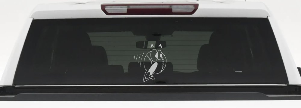 Screaming Baseball Ball Sports Car or Truck Window Decal Sticker (Light Gray)