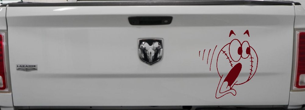 Screaming Baseball Ball Sports Car or Truck Window Decal Sticker
