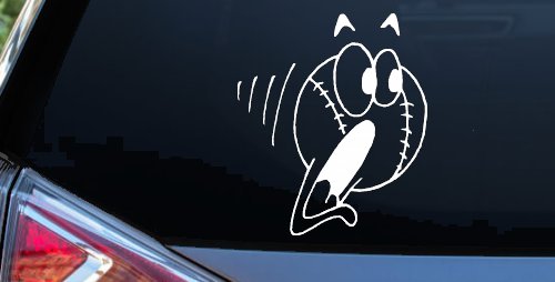 Screaming Baseball Ball Sports Car or Truck Window Decal Sticker