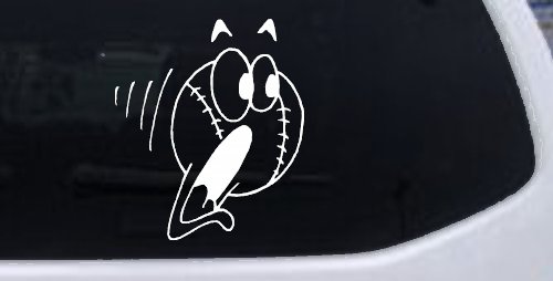 Screaming Baseball Ball Sports Car or Truck Window Decal Sticker