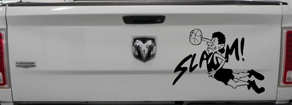 Slam Dunk Basketball Sports Car or Truck Window Decal Sticker