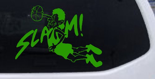 Slam Dunk Basketball Sports Car or Truck Window Decal Sticker