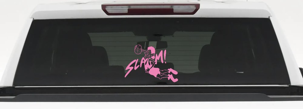 Slam Dunk Basketball Sports Car or Truck Window Decal Sticker