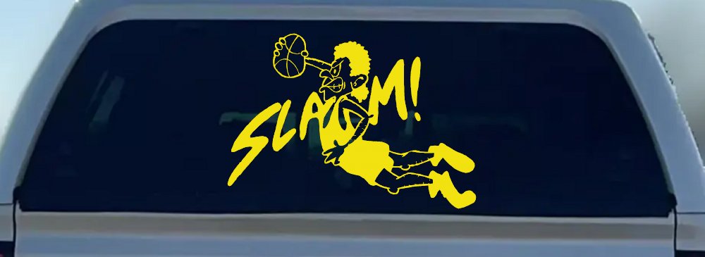 Slam Dunk Basketball Sports Car or Truck Window Decal Sticker