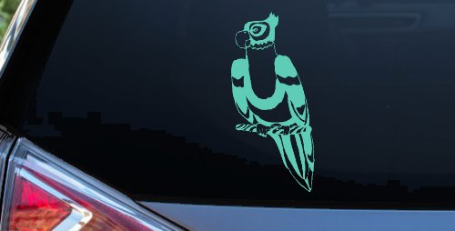 Parakeet Car or Truck Window Decal Sticker (Mint)