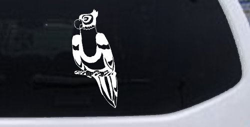 Parakeet Car or Truck Window Decal Sticker (White)